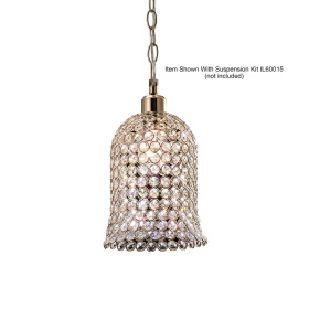 IL30760  Kudo Crystal Bell Non-Electric SHADE ONLY French Gold